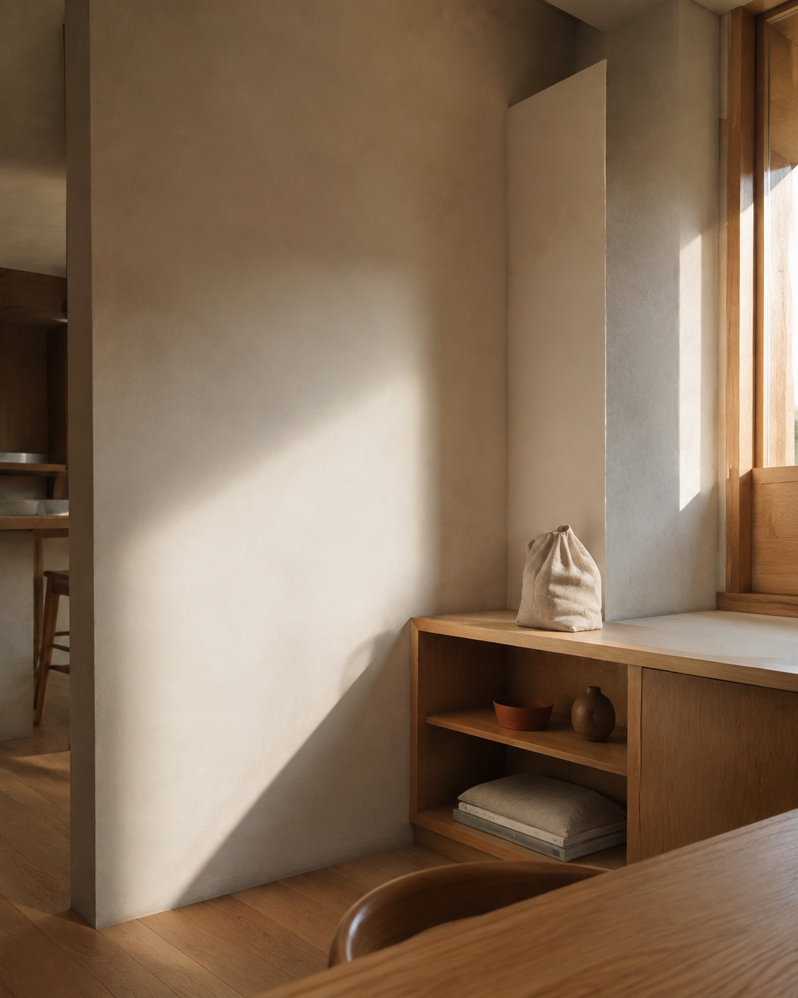 木の温もりを感じる住まいの室内